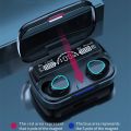 BSLIUFANG NEW Wireless Bluetooth Headset with Charge Box Earphones for android iPhone Headphones Noise Cancelling Mic Earbuds.
