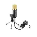 BM-100FX USB Powered Condenser Studio Recording Microphone with Noise Cancel and Echo Effect Complete Package Price Mic Condenser Microphone For Studio Recording or Youtuber.