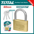 TOTAL Brass Padlock 60mm (Heavy Duty). 