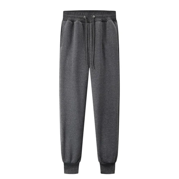 Sports%20Pants%20Men'S%20Fleece%20Autumn%20And%20Winter%20Trousers%20Jogging%20Fashion%20Ladies%20Casual%20Pants%20Black%20And%20White%20Solid%20Color%20-%20Image%207