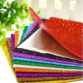 Craft%20Foam%20SELF%20ADHESIVE%20Glitter%20Foam%20Sheets%20A4%20Pack%20of%2010%20Assorted%20-%20Image%203