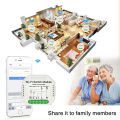 Smart WiFi Wireless Switch Smart Life/Tuya APP 1/2 Way 90-250V WiFi Switch Module With Rail bracket Work With Alexa Google Home.