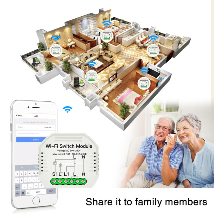 Smart%20WiFi%20Wireless%20Switch%20Smart%20Life/Tuya%20APP%201/2%20Way%2090-250V%20WiFi%20Switch%20Module%20With%20Rail%20bracket%20Work%20With%20Alexa%20Google%20Home%20-%20Image%207
