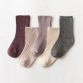 Spring and autumn new children's socks men's treasure female treasure cotton socks double needle medium tube socks baby newborn socks wholesale in large quantities.