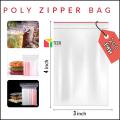 3 x 4 Inch zip Lock Tip Button Plastic Packet (100 pcs pack). 