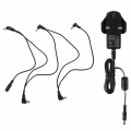 Guitar Pedal Power Supply Adapter 9V DC Tip Negative 5 Way Daisy Chain Cables for Guitar Effect Pedal Durable Easy to Use. 