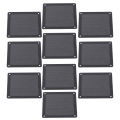Computer Case Filter Grill Magnetic PC Fan Dust Filter Easy Install Sturdy PVC 10pcs Black with Magnet Frame for PC Case Fan.