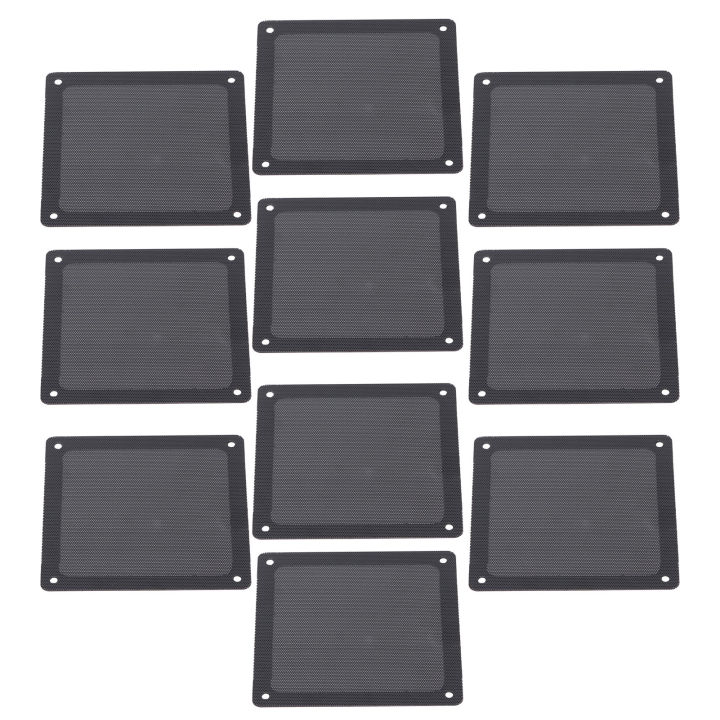 Computer Case Filter Grill Magnetic PC Fan Dust Filter Easy Install Sturdy PVC 10pcs Black with Magnet Frame for PC Case Fan