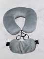 Premium Neck Pillow For Travel - 12 X14 With Eye Mask. 