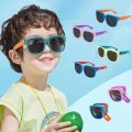 Colorful Kids Folding Sunglasses Outdoor Kids Sunglasses Boy Girls Brand Design Square Glasses Children Eyewear Protection UV400. 