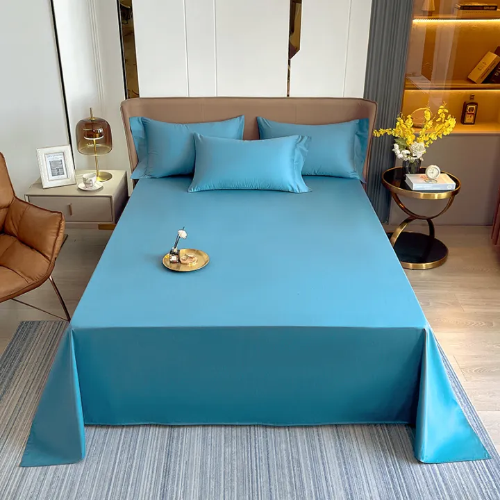 1%20Pc%20Luxury%20Long-staple%20Cotton,Flat%20Bed%20Sheet,Bed%20Sheet%20Without%20Pillowcase,Solid%20Colcor%20-%20Image%202