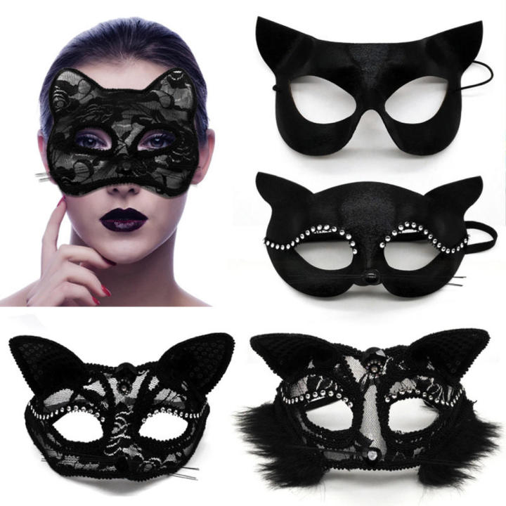 Half face Lace Eye Seductive Fox Cosplay Lace Fox for Costume Party Wedding Halloween Masquerade Women Girl