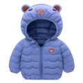 Children's short padded clothes, autumn and winter warm jackets, cute hooded padded jackets for boys and girls, 0-5 years old baby tops.