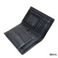 Avro Classic Bifold Wallet With Inner Zipper Pocket Black Wallet For Men Made By 100% Cow Leather Money Bag For Man. 