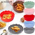 Silicone Fryer Liner 2pcs Silicone Fryer Liner Round Foldable Food Grade Bpa Free Heat Resistant Dishwasher Safe Reusable Oven Baking Tray Basket Bowl Kitchen Supplies Non-stick Fryer Liner. 