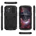 For iPhone 13 Pro Max R-JUST Shockproof Waterproof Dust-proof Metal + Silicone Protective Case with Holder. 