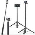 VRIG TP-21 Selfie Stick Tripod 1.4M Action Camera for Insta360 GoPro Hero 10 9 8 7 AKASO SJCAM OSMO Action Cameras. 