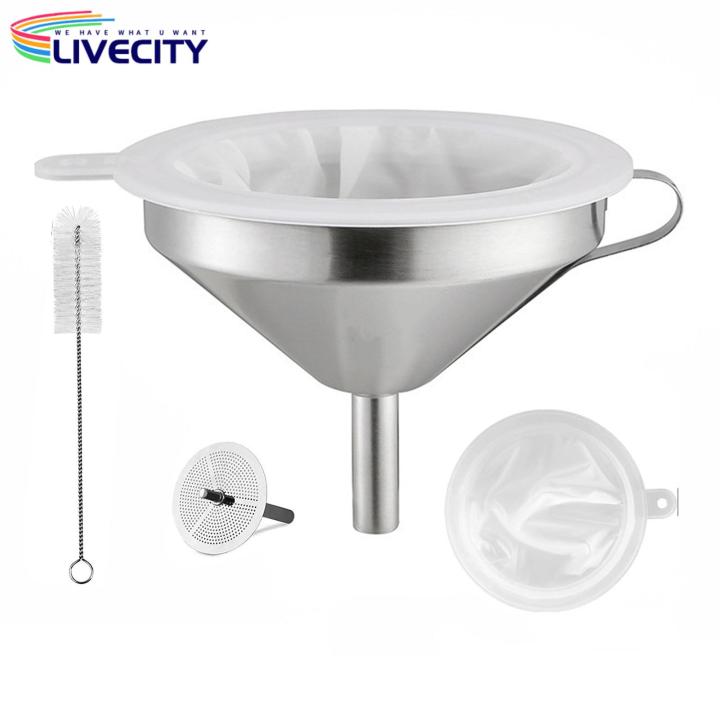 Oil%20Transferring%20Funnel%20Stainless%20Steel%20Funnel%20Set%20with%20Fine%20Mesh%20Filter%20Cleaning%20Brush%20Kitchen%20Supplies%20for%20Liquid%20Transfer%20-%20Image%203