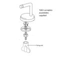2Pcs Toilet Seat Fix Fitting Stainless Steel Back to Wall Replacement Hinges Set.