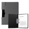 Deli 64512 PP Foam Clip Board with Cover Horizontal Dark Grey.