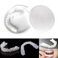 Denture Teeth Whitening Snap Bottom False Teeth Cover Veneers Tooth Cover White Fit Snap On Silicone Beauty Cosmetic Teeth FeeoiF.