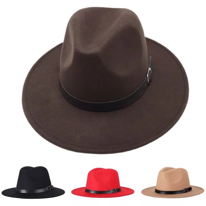 %EF%BC%88New%EF%BC%89Vit%20Fox%20Fedora%20Hat%20With%20Buckle%20Pure%20Color%20Fedora%20Hat%20-%20Image%206