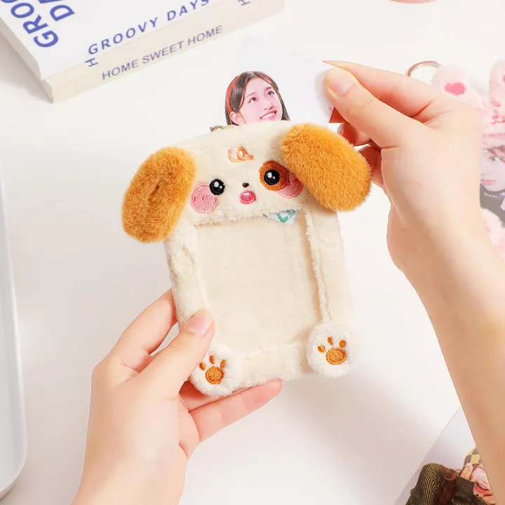 Cloth%20Plush%20Ferrule%20High-quality%205%20Colors%20Cartoon%20card%20holder%20Girls'%20card%20sleeve%20for%20Students%20Kpop%20fans%20Photo%20card%20collectors%20-%20Image%206