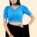 half sleeve ghoti hata crop top blouse for fashionable girls. 