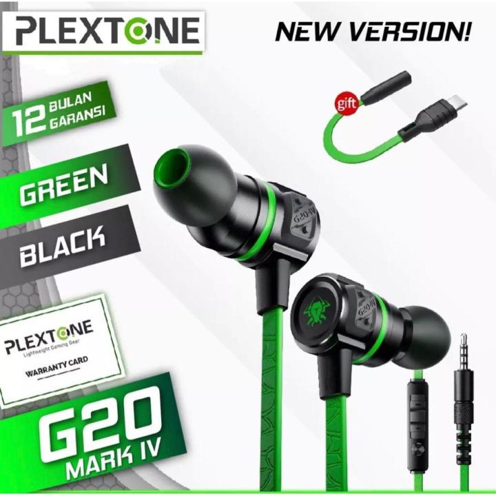 Plextone G20 Mark IV Gaming Earphone with Dual Input (3.5mm & Type-C) Clear Footstep