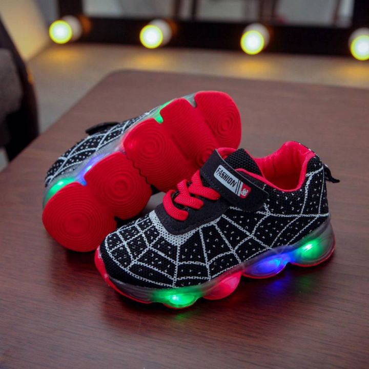 LED Luminous Kids Shoes Light Children Sneakers Mesh Sport Shoes
