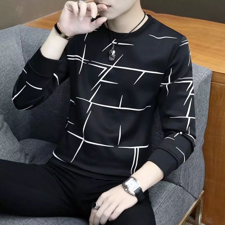 স্ট্রিট চিক লম্বা হাতা স্লিম সোয়েটশার্ট - Sweater For Men