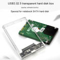 1Pc USB TYPE-C 3.0 HDD Enclosure 2.5inch Serial Port SATA SSD Hard Drive Case Support 6TB transparent Mobile External HDD Eatop. 