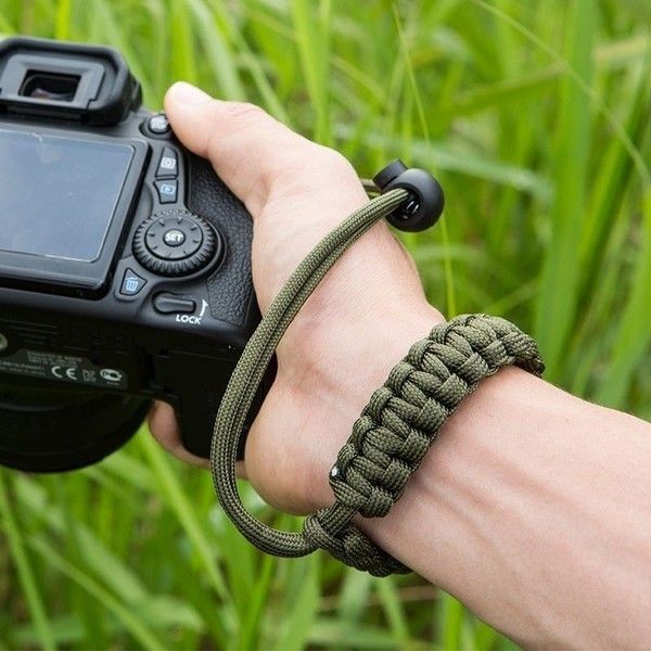01 Pcs Wrist Strap Hand Grip Paracord Braided Wristband bracelets for (Nikon, Canon, Sony, Pentax etc. ) DSLR Go Pro Camera Accessories lanyard bracelet anti-lost key chain