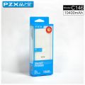 PZX C146 Cylinder 10400mAh Quick Dual USB Stylish Power Bank- Black (Free CREATIVE EP-530 Earphone). 