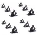 10Pcs Set Self Adhesive Cable Cords Organizer Clips / Desk Top Cable Wire Holders / Cable Line Management Tools / Wire Tie. 