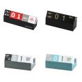 Practical Creative Cube Shape Perpetual Calendar Date Display Ornaments Multi-function Desk Calendars Mini DIY Phone Holder Daily Use.
