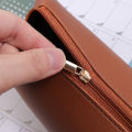 PU Leather Small Waterproof Zip Pouch Pencil Pouch Makeup Wash Cosmetic Bag. 