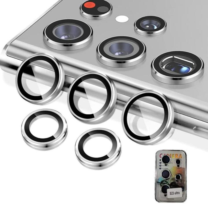 [2Packs - 5+5PCS for Samsung Galaxy S23 Ultra 5G Lens Protector, Premium Tempered Glass Glitter Diamond Metal Camera Lens Protector for Samsung Galaxy S23 Ultra 5G
