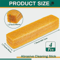 4-Piece Sandpaper Cleaning Rod Set,8-Inch Long Abrasive Cleaning Rod Suitable for Dirt, Debris,Cleaning Sanding Machines Durable Easy to Use Yellow. 
