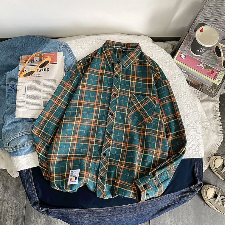 Men%20Flannel%20Plaid%20Shirt%20Long%20Sleeve%20Loose%20Hip%20Hop%20Street%20Mens%20Casual%20Shirts%20Pocket%20Male%20Soft%20Dress%20Shirt%20Plus%20Size%20Dropshipping%20-%20Image%204