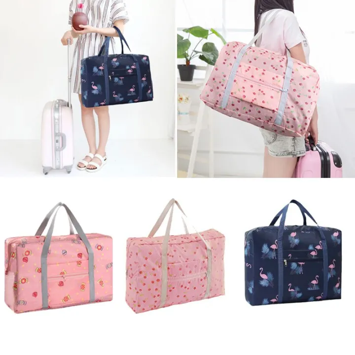 Portable%20Folding%20Travel%20Bag%20Storage%20Bag%20Handbag%20Large%20Duffle%20Clothing%20Storage%20Pouch%20Printing%20Large-sized%20Carry-on%20Organizer%20Bag%20-%20Image%203