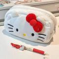 Hello Kitty Plush Bag Anime Sanrio Cinnamoroll Cosmetic Storage Bags Cartoon Kawaii Pachacco Pencil Case Girl Birthday Gifts.