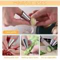 2 pcs Protect Fingers with the Stainless Steel Cutting Protector: A Simple Solution for Safe Slicing. 
