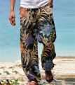 Men Baggy Pants Casual Print Wide Leg Trouser Summer Vintage High Street Beach Hawaiian Plus Size 5XL Loose Pants Man Trousers.