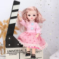 Doll Lele Barbie 6 Points BJD Dress Up Princess Skirt Girl Toy 3D Real Eye Set Gift Box. 