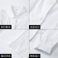 Children's white shirts, boys and girls' white shirts, lace long sleeve shirts, British College school uniforms, performance uniforms. 