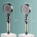 Water Saving Spray Pause Switch Hard Water Softener Handheld Shower Head High Pressure with Carbon Filter with 5 Spray Modes. 