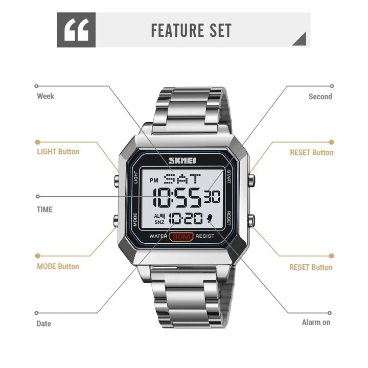 SKMEI%202149%20Men's%20Electronic%20Square%20Steel%20Band%20Student%20Multi%20functional%20Sports%20Waterproof%20Night%20Glow%20Electronic%20Watch%20-%20Image%205