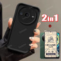 2 in 1 VIVO Y28 4G Shockproof Phone Case For VIVO Y28 5G Y28S Y38 5G Full Package Phone Case Matte Anti Drop Soft Protective Cover and Ceramic frosted tempered glass film.