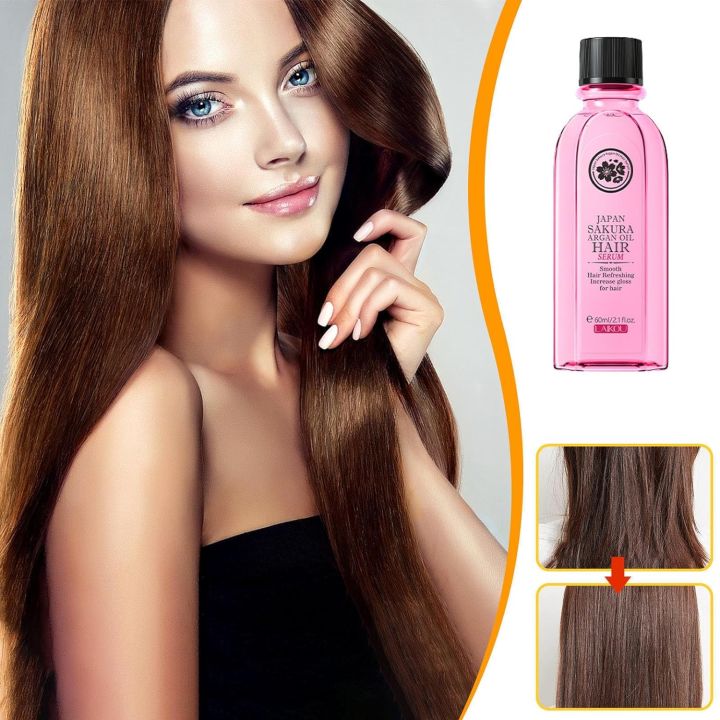 LAIKOU%20Japan%20Sakura%20Argan%20Oil%20Hair%20Serum%2060ml-%20Smooth%20The%20Frizzing%20Hair%20Moisturize%20Hair%20-%20Image%202